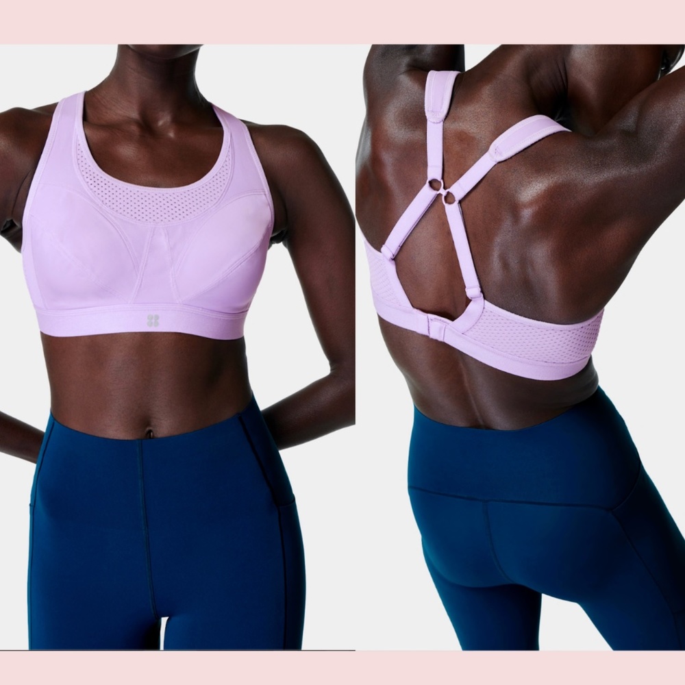 NEW $68 Sweaty Betty [ 36A‎ ] Ultra Running Sports Bra in Purple